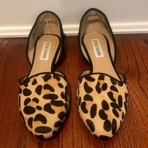 Steve Madden “Vamp” Cheetah Print Calf Hair Flats Size 6